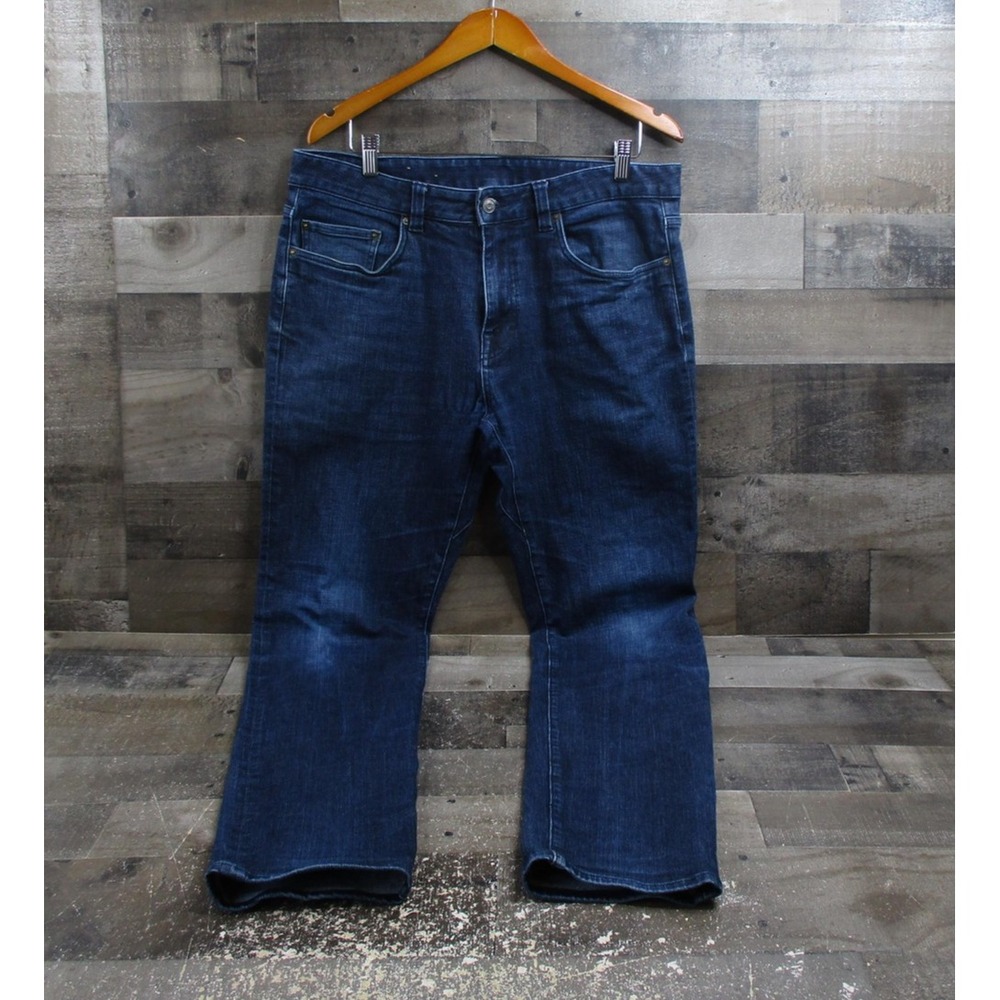 prAna Jeans Mens 36x34 Blue Hillgard Slim Fit Organic Cotton Stretch Denim